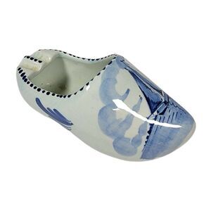 Vintage Delft Holland Porcelain Dutch Clog Shoe 5.5" Ashtray Hand Painted Cigar